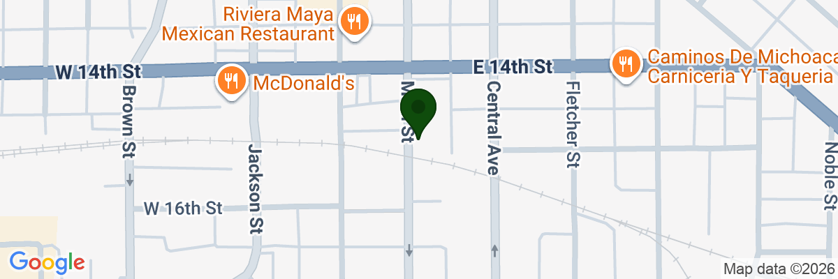 Map showing facility locations