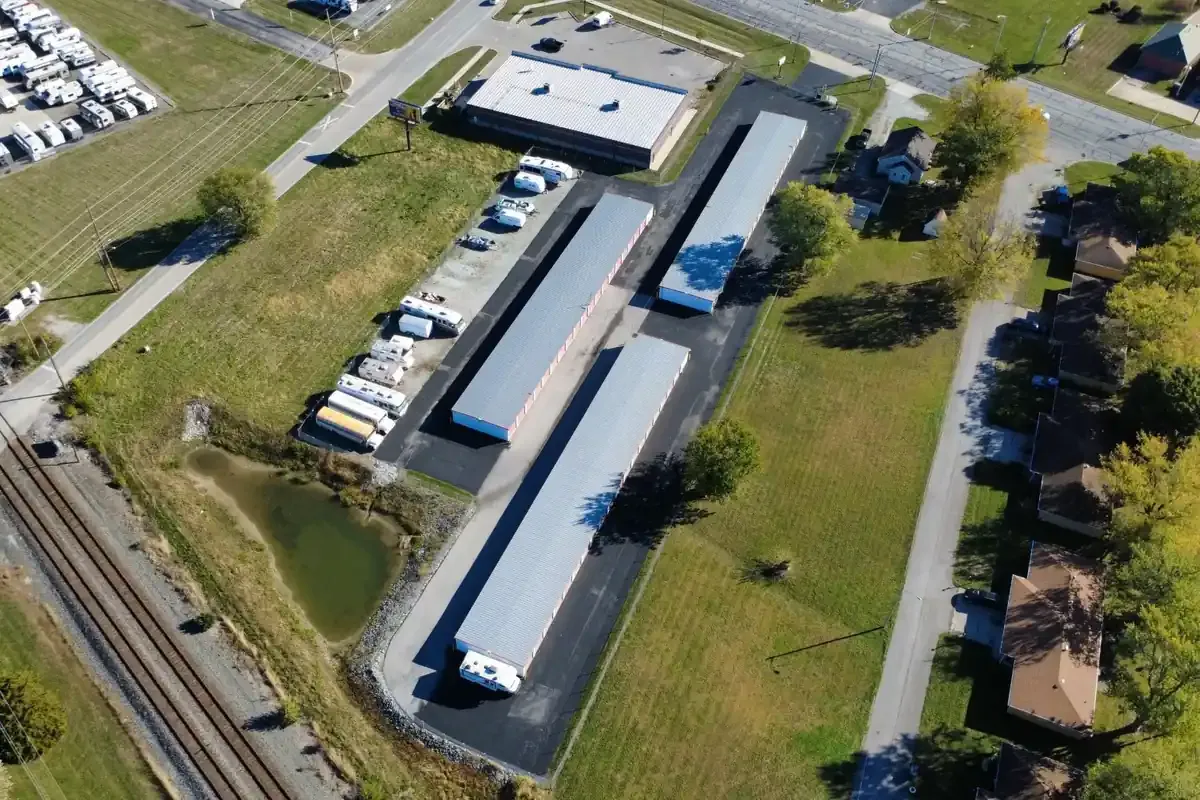 Aerial view of Miles of Storage
