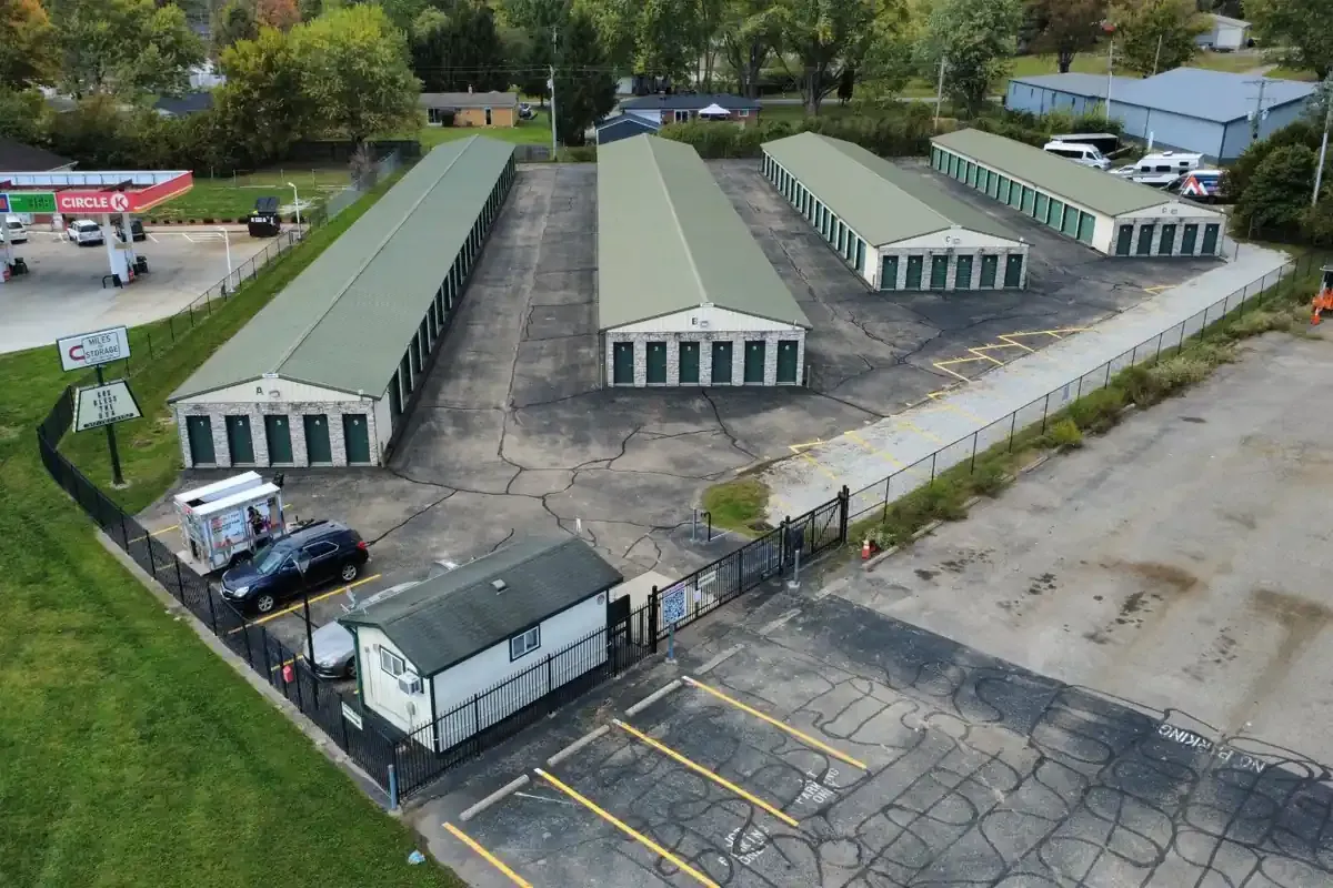 Aerial view of Miles of Storage